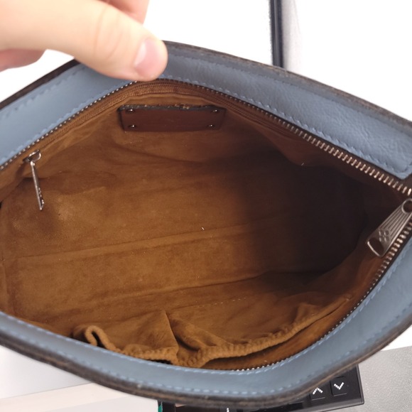 Patricia Nash Betta Crossbody Blue Zip Top Handbag Strap Medium + Dust Bag - Picture 16 of 16